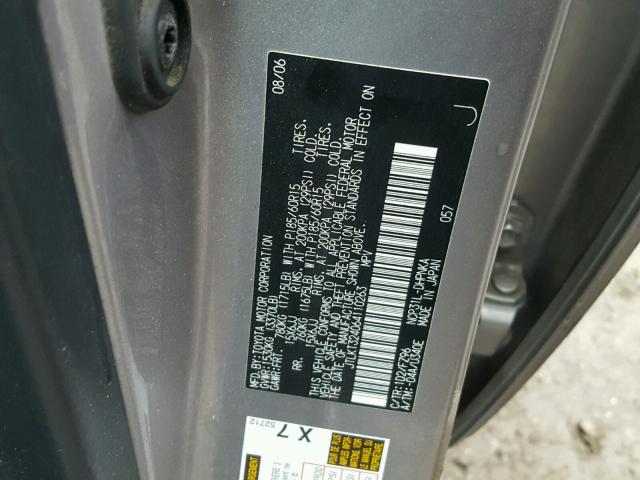 JTLKT324064110263 - 2006 TOYOTA SCION XB 银色 照片 10