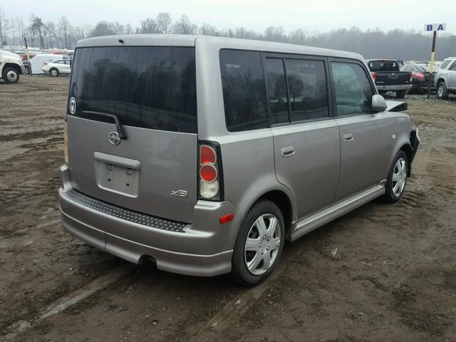 JTLKT324064110263 - 2006 TOYOTA SCION XB SILVER photo 4