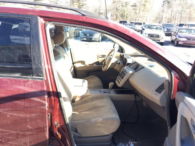 JN8AZ08W56W518294 - 2006 NISSAN MURANO SL BURGUNDY photo 4