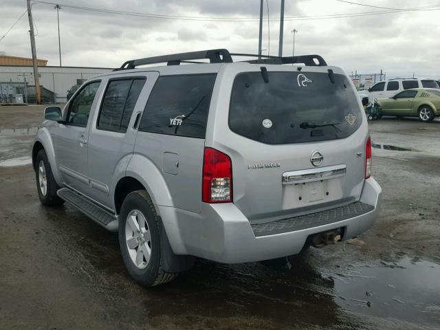 5N1AR18BX8C658341 - 2008 NISSAN PATHFINDER SILVER photo 3