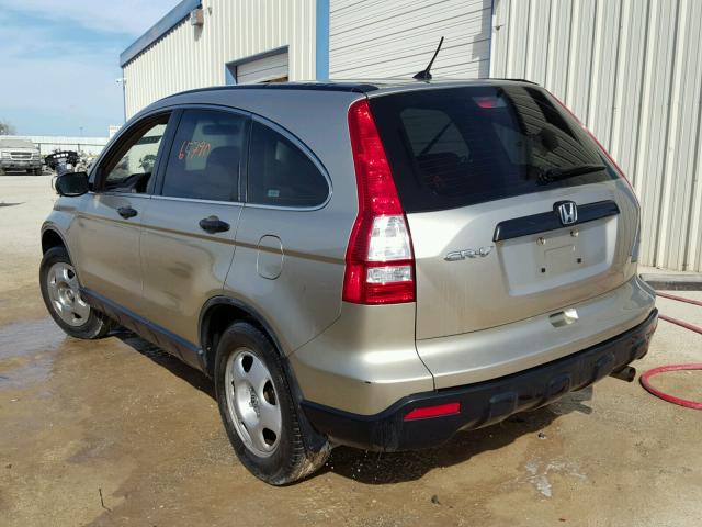 JHLRE383X8C010430 - 2008 HONDA CR-V LX TAN photo 3