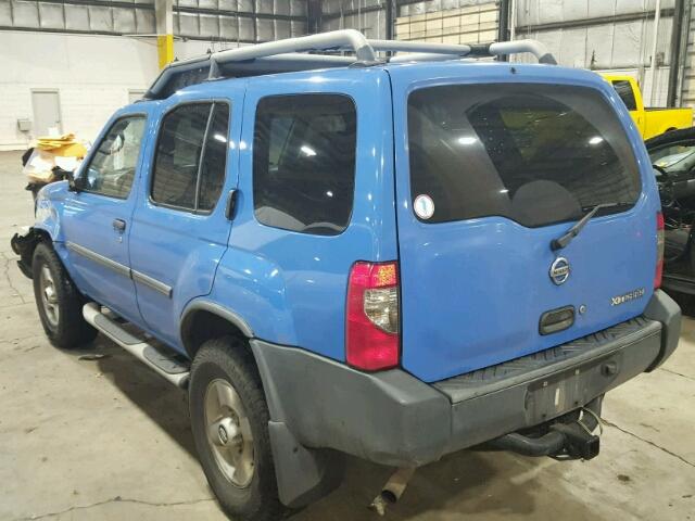 5N1ED28Y12C507020 - 2002 NISSAN XTERRA XE BLUE photo 3