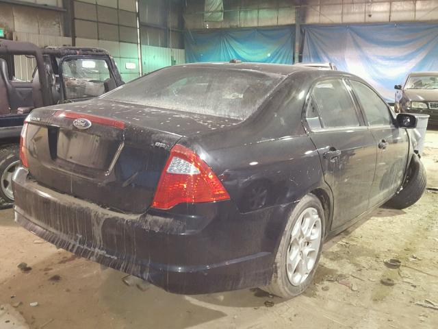 3FAHP0HA2BR309327 - 2011 FORD FUSION SE BLACK photo 4