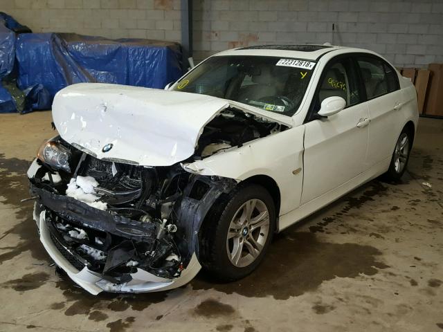 WBAVC73578KX91542 - 2008 BMW 328 XI SUL WHITE photo 2