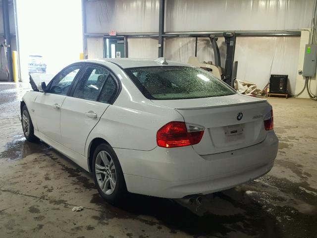 WBAVC73578KX91542 - 2008 BMW 328 XI SUL WHITE photo 3