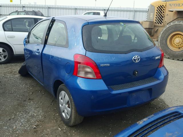 JTDJT923685209961 - 2008 TOYOTA YARIS BLUE photo 3