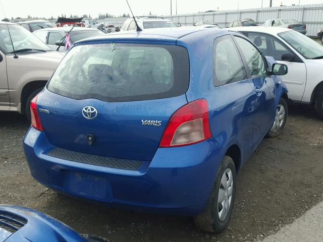 JTDJT923685209961 - 2008 TOYOTA YARIS BLUE photo 4