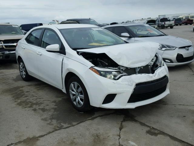 2T1BURHE1EC075434 - 2014 TOYOTA COROLLA L WHITE photo 1