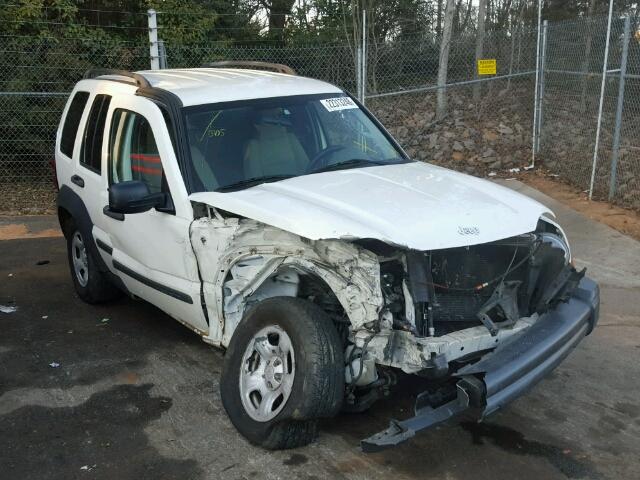 1J8GL48K86W143571 - 2006 JEEP LIBERTY SP WHITE photo 1