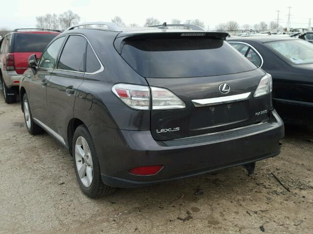 2T2BK1BA5AC071390 - 2010 LEXUS RX 350 GRAY photo 3