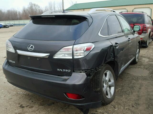 2T2BK1BA5AC071390 - 2010 LEXUS RX 350 GRAY photo 4