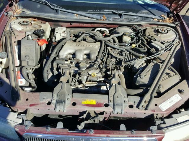 2G4WS52J0Y1135529 - 2000 BUICK CENTURY CU MAROON photo 7