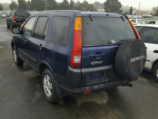 JHLRD78863C023559 - 2003 HONDA CR-V EX BLUE photo 3