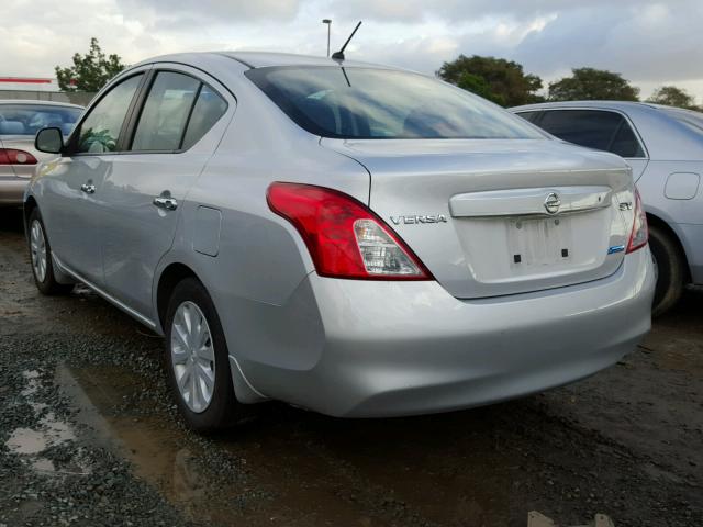 3N1CN7AP8CL829041 - 2012 NISSAN VERSA S SILVER photo 3