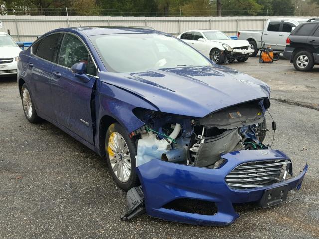 3FA6P0LU4DR219415 - 2013 FORD FUSION SE BLUE photo 1