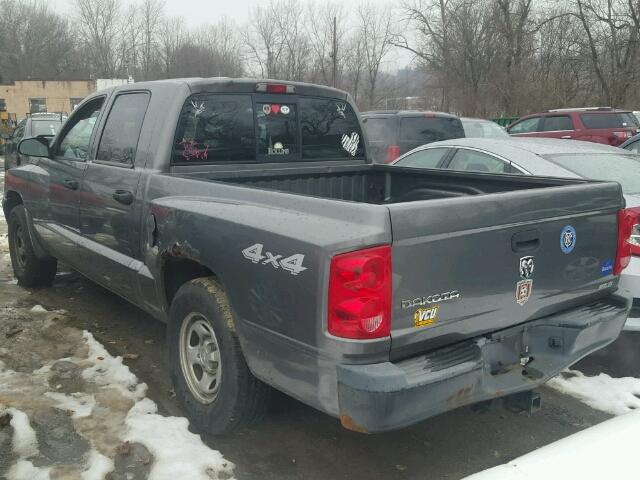 1D7HW28K36S653055 - 2006 DODGE DAKOTA QUA GRAY photo 3