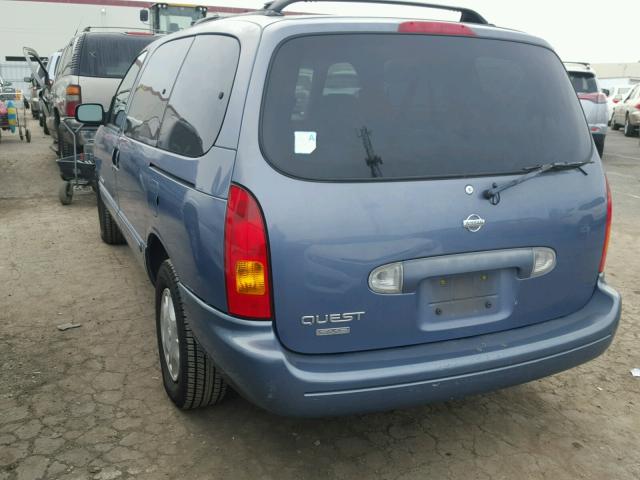 4N2XN11T9YD832081 - 2000 NISSAN QUEST SE BLUE photo 3