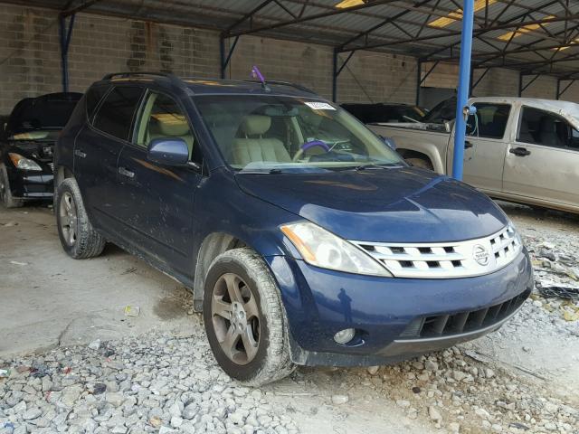 JN8AZ08W53W218959 - 2003 NISSAN MURANO SL BLUE photo 1