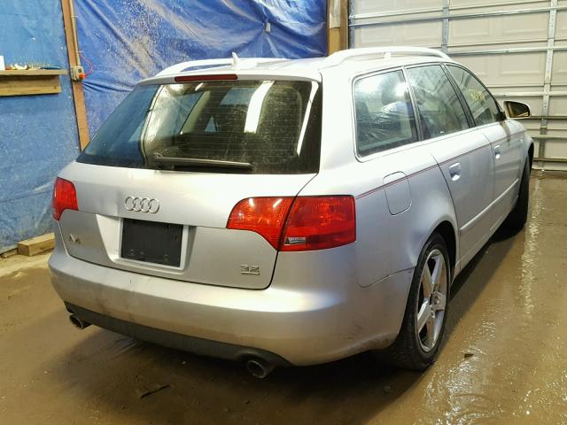 WAUKG78E05A535521 - 2005 AUDI A4 3.2 AVA SILVER photo 4