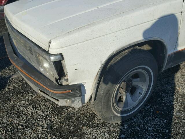 1GCCS19Z3N8123668 - 1992 CHEVROLET S TRUCK S1 WHITE photo 9