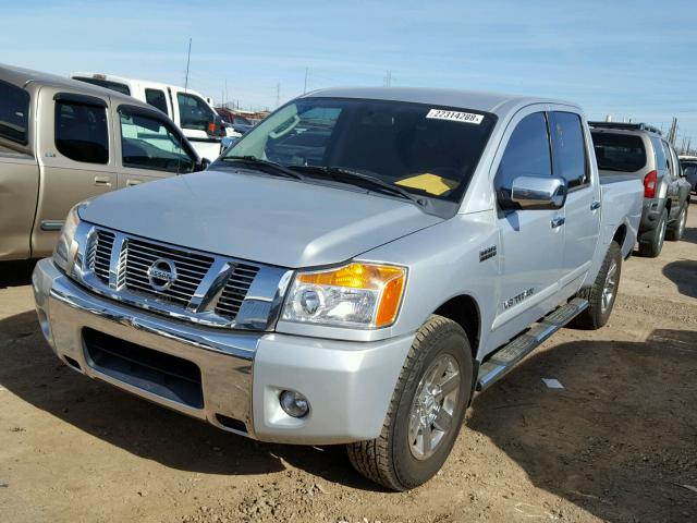 1N6AA0ED5BN324853 - 2011 NISSAN TITAN S GRAY photo 2