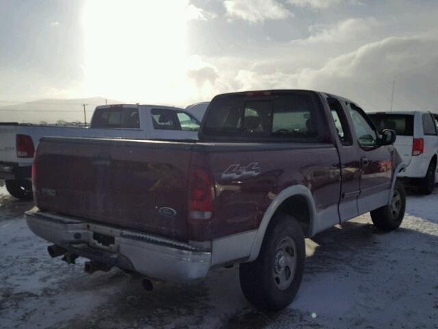 2FTRX18LX3CA36766 - 2003 FORD F150 MAROON photo 4