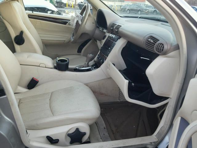 WDBRF54H26A839152 - 2006 MERCEDES-BENZ C GENERATI SILVER photo 5