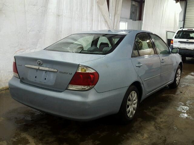 4T1BE32K46U743607 - 2006 TOYOTA CAMRY LE BLUE photo 4