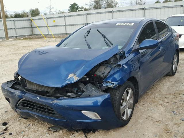 KMHDH4AE1DU957033 - 2013 HYUNDAI ELANTRA GL BLUE photo 2