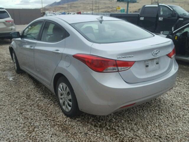 5NPDH4AE1BH013664 - 2011 HYUNDAI ELANTRA GL SILVER photo 3