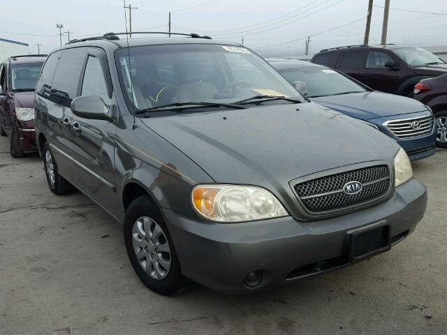 KNDUP131756617391 - 2005 KIA SEDONA EX GRAY photo 1