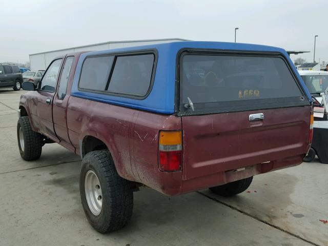 JT4VN13D9L0013782 - 1990 TOYOTA PICKUP 1/2 RED photo 3