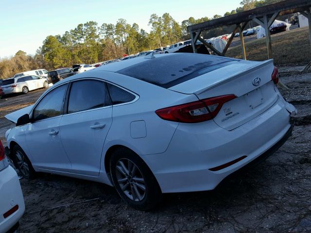 5NPE24AFXFH155533 - 2015 HYUNDAI SONATA SE WHITE photo 3