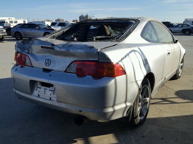 JH4DC54842C022220 - 2002 ACURA RSX SILVER photo 4