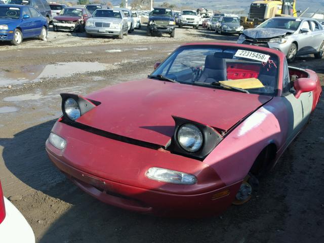 JM1NA3515L0146372 - 1990 MAZDA MX-5 MIATA RED photo 2