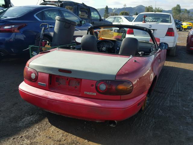 JM1NA3515L0146372 - 1990 MAZDA MX-5 MIATA RED photo 4