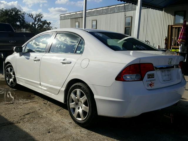 2HGFA16539H368831 - 2009 HONDA CIVIC LX WHITE photo 3