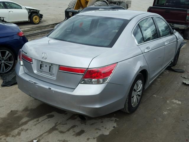 1HGCP2F36CA100528 - 2012 HONDA ACCORD LX SILVER photo 4