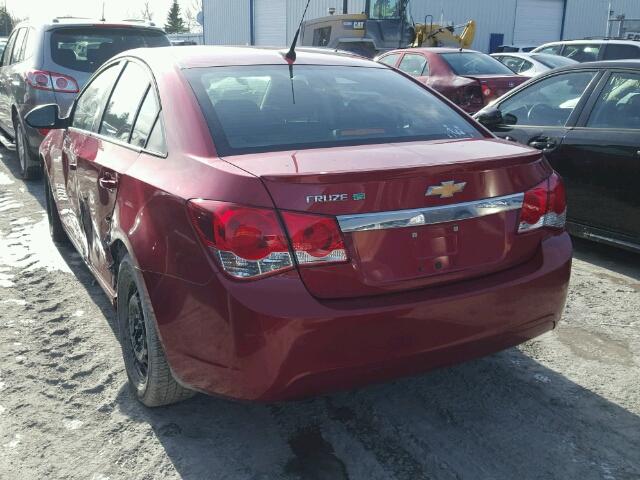 1G1PJ5S98B7230165 - 2011 CHEVROLET CRUZE ECO RED photo 3