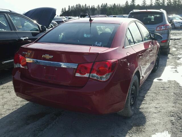 1G1PJ5S98B7230165 - 2011 CHEVROLET CRUZE ECO RED photo 4