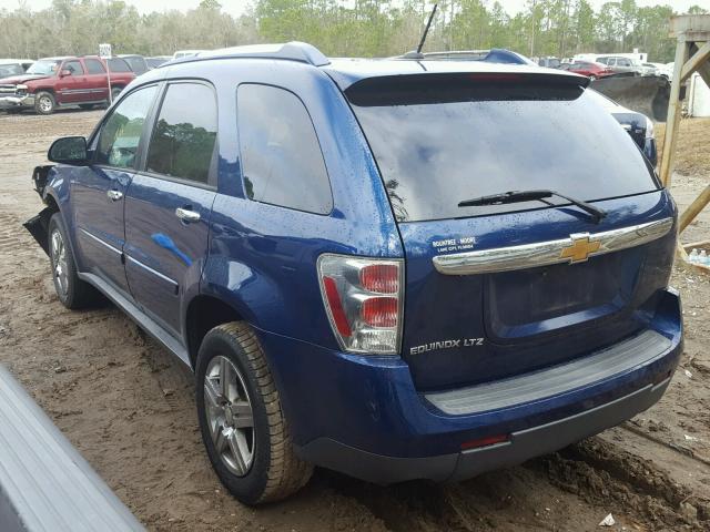 2CNDL73F786053309 - 2008 CHEVROLET EQUINOX LT BLUE photo 3