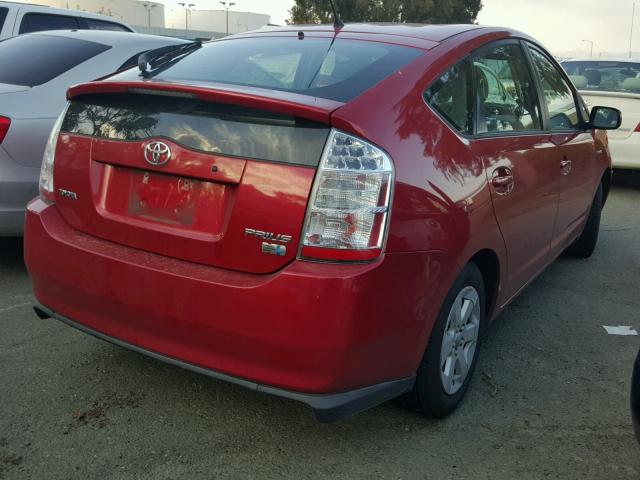 JTDKB20U777604003 - 2007 TOYOTA PRIUS RED photo 4