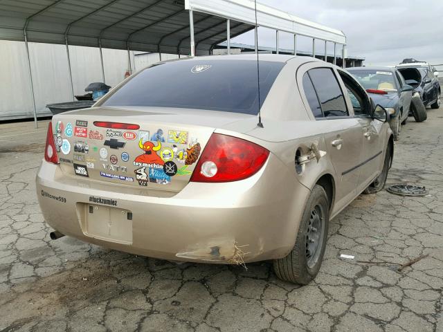 1G1AK52F657621988 - 2005 CHEVROLET COBALT TAN photo 4