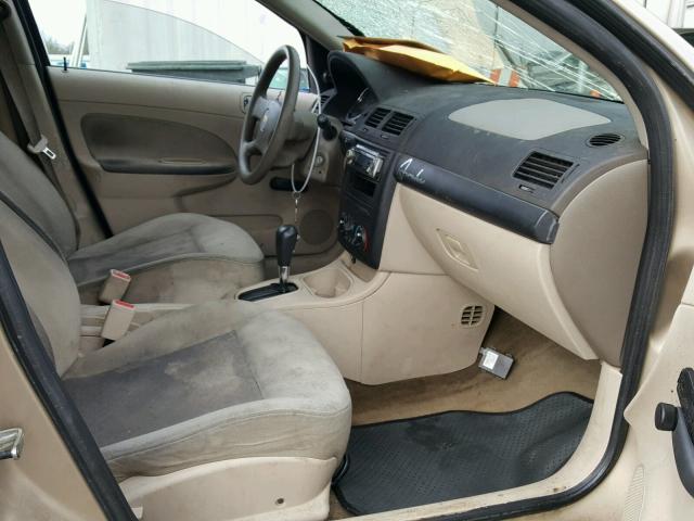 1G1AK52F657621988 - 2005 CHEVROLET COBALT TAN photo 5