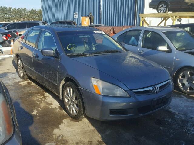 1HGCM66577A026253 - 2007 HONDA ACCORD EX BLUE photo 1