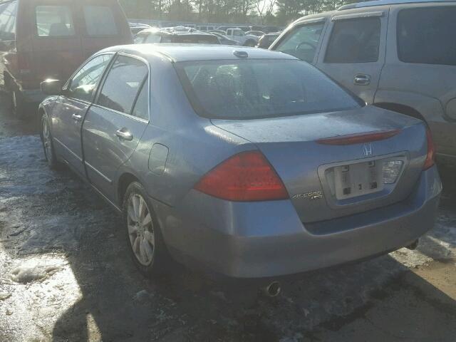 1HGCM66577A026253 - 2007 HONDA ACCORD EX BLUE photo 3