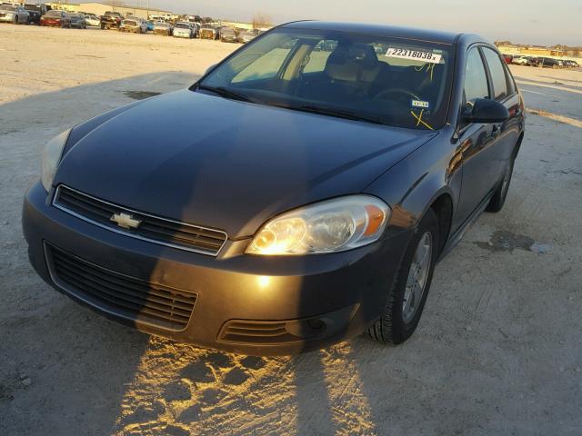 2G1WB5EN7A1167699 - 2010 CHEVROLET IMPALA LT CHARCOAL photo 2