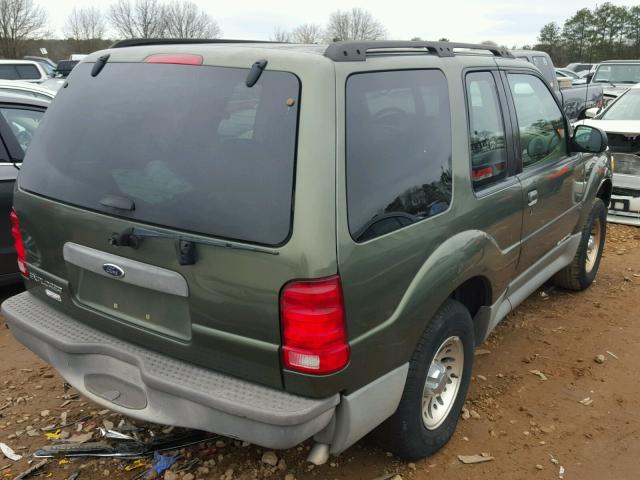 1FMYU60E51UC53858 - 2001 FORD EXPLORER S GREEN photo 4