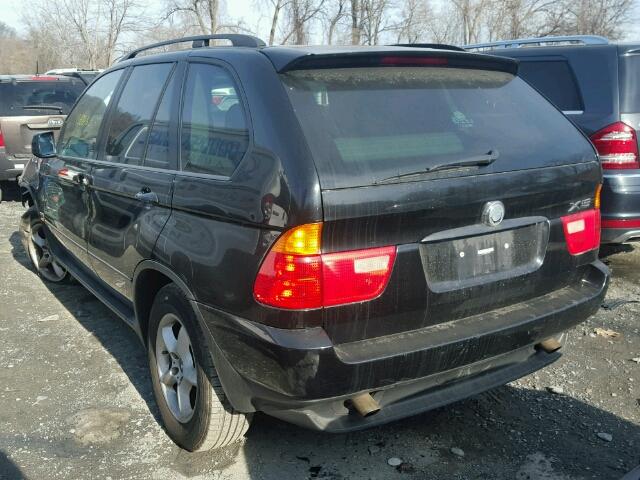 5UXFA53542LV70952 - 2002 BMW X5 3.0I BLACK photo 3