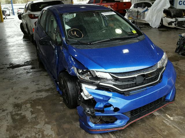 3HGGK5H65JM709876 - 2018 HONDA FIT SPORT BLUE photo 1